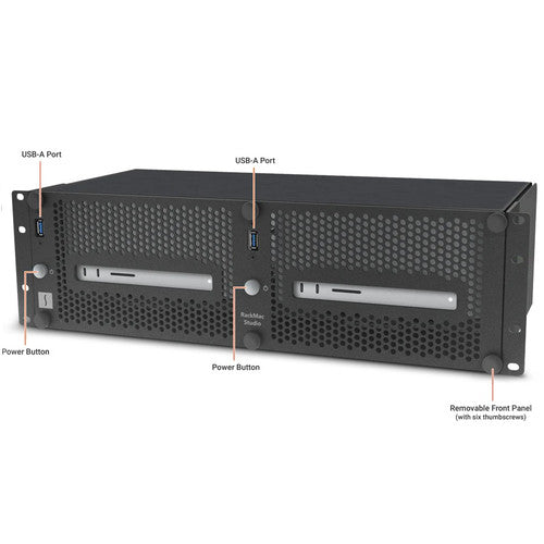 RackMac Studio - Install and Secure One or Two Mac Studio Computers in a Standard 19-inch Rack RackMac Studio - Install and Secure One or Two Mac Studio Computers in a Standard 19-inch Rack